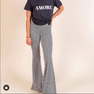 Black and White Striped Super Flares